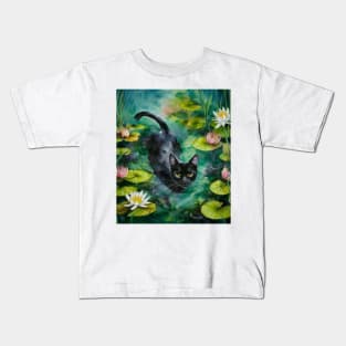 Admire the strokes of Cat Monet. Kids T-Shirt